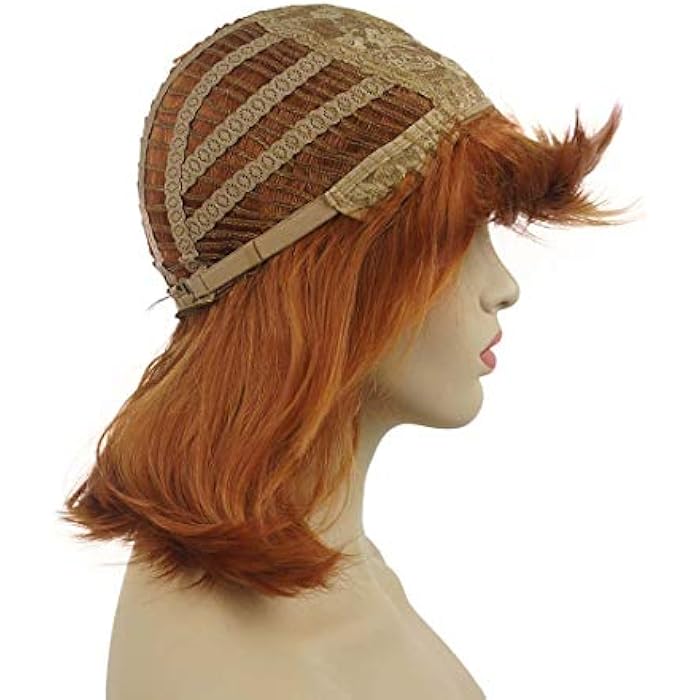 DILLARDS Lydell Synthetic Medium Length Straight Wig With Neat Bang Cosplay Wigs For Women Fox Red - Image 1